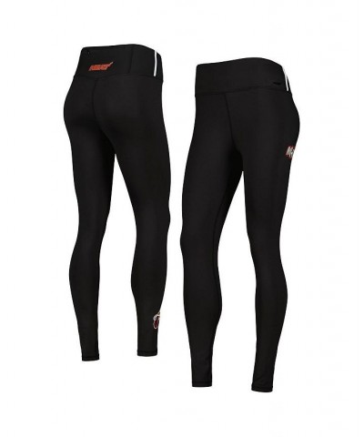 Women's Black Miami Heat Classics Lux Leggings Black $29.40 Pants