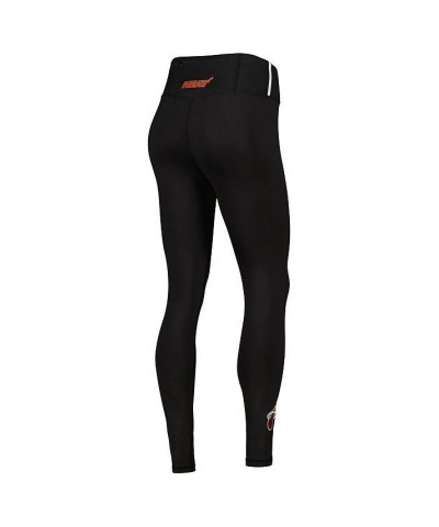 Women's Black Miami Heat Classics Lux Leggings Black $29.40 Pants