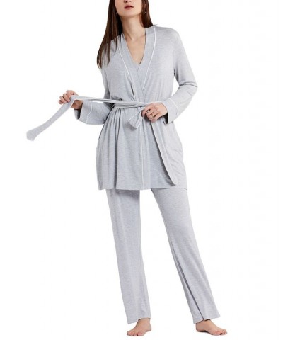 Maternity Nursing Pajama Set Gray $42.40 Sleepwear