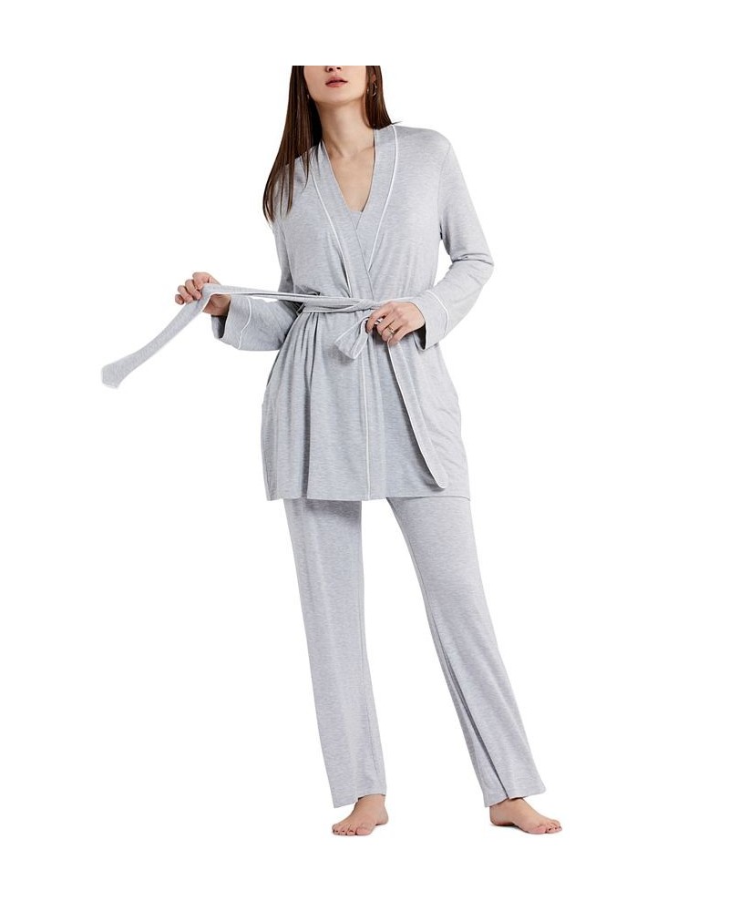 Maternity Nursing Pajama Set Gray $42.40 Sleepwear