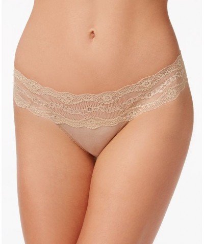 b.adorable Lace-Waistband Thong Underwear 933182 Au Natural (Nude 4) $9.94 Panty