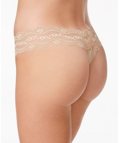 b.adorable Lace-Waistband Thong Underwear 933182 Au Natural (Nude 4) $9.94 Panty