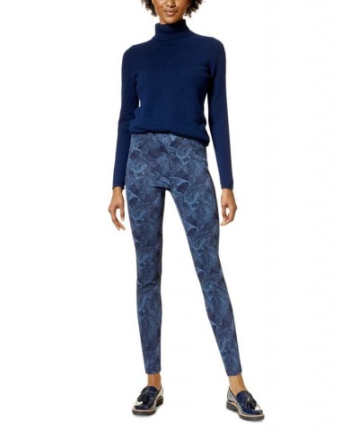 Women's Indigo Paisley Denim Leggings Midnight Rinse $21.66 Pants