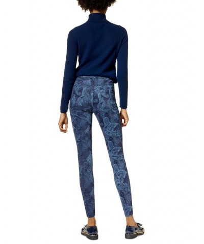 Women's Indigo Paisley Denim Leggings Midnight Rinse $21.66 Pants