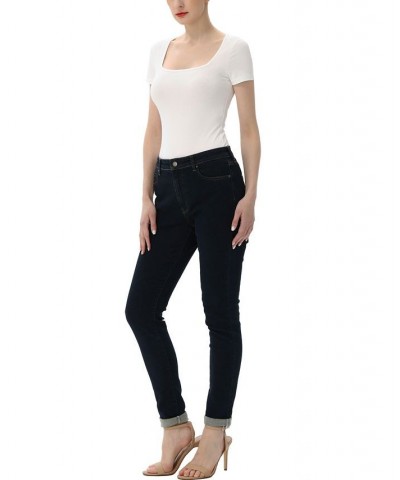 Women's Square Neck Basic Bodysuit Top White $26.46 Tops