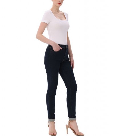 Women's Square Neck Basic Bodysuit Top White $26.46 Tops