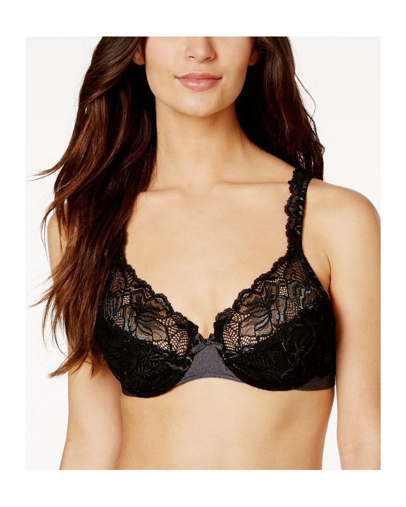 Women's Lace Desire 2-Ply Underwire Comfort Bra 6543 Black $17.97 Bras