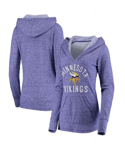 Women's Branded Purple Minnesota Vikings Doubleface Slub Pullover Hoodie Purple $38.25 Sweatshirts