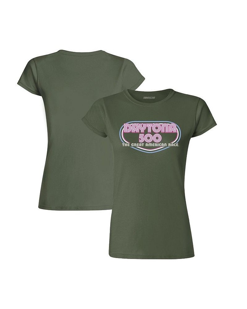 Women's Olive 2023 Daytona 500 Vintage-Like T-shirt Olive $20.64 Tops