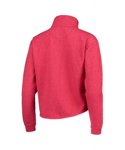 Women's Heathered Scarlet Nebraska Huskers Victory Springs Half-Zip Sweatshirt Scarlet $36.55 Sweatshirts