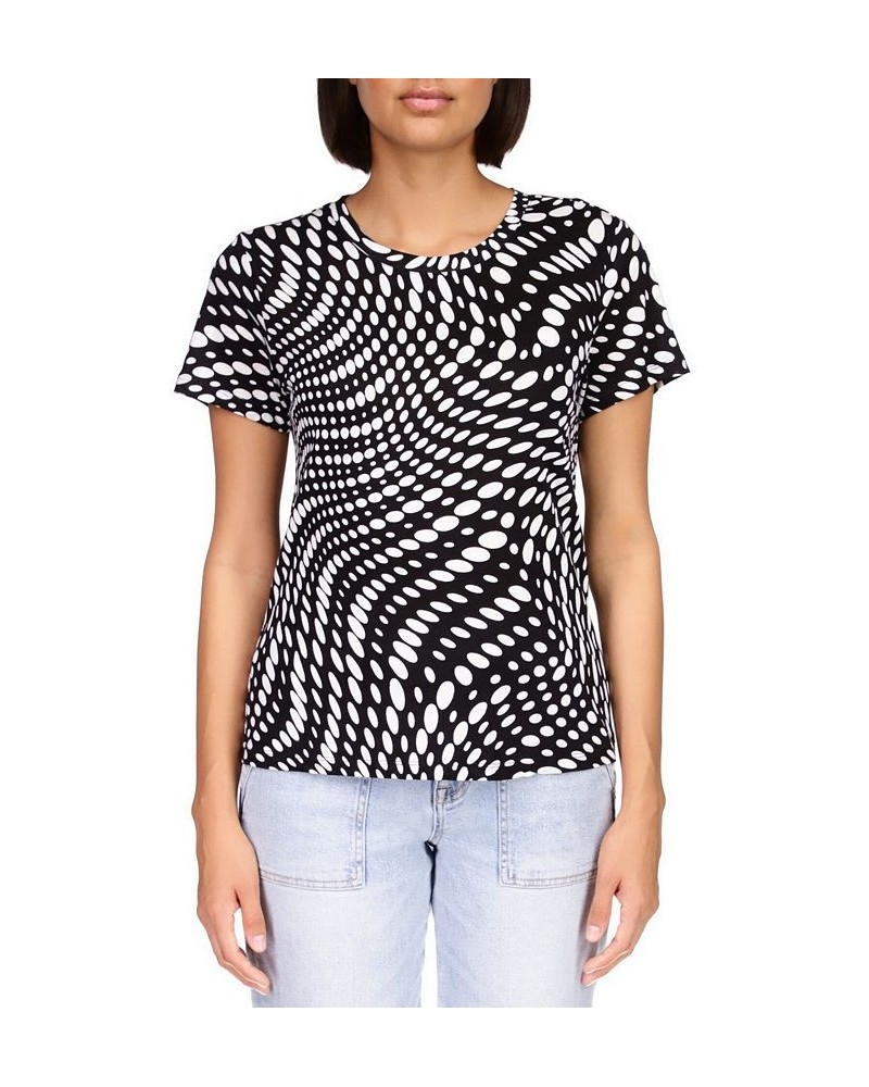 Women's The Perfect Printed T-Shirt Black $15.06 Tops