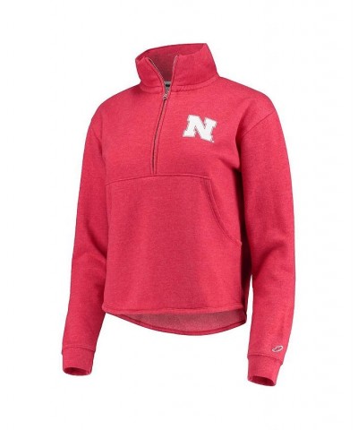 Women's Heathered Scarlet Nebraska Huskers Victory Springs Half-Zip Sweatshirt Scarlet $36.55 Sweatshirts