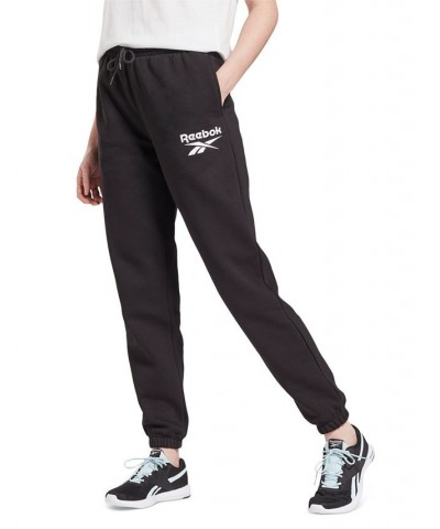 Women's Fleece Jogger Pants Black $23.20 Pants