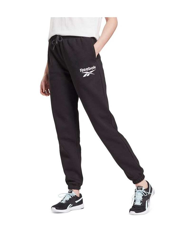 Women's Fleece Jogger Pants Black $23.20 Pants