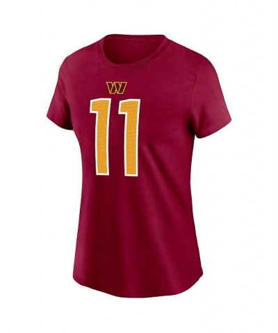 Women's Carson Wentz Burgundy Washington Commanders Player Name & Number T-shirt Burgundy $29.99 Tops