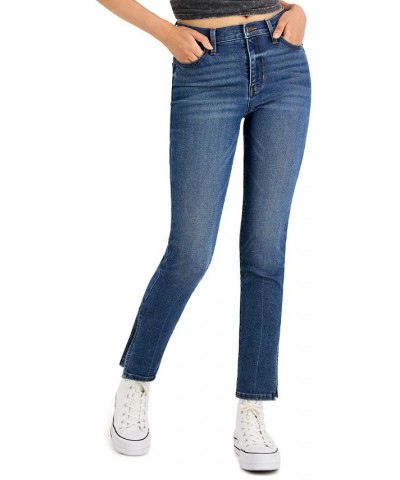 Juniors' Side Slit Relaxed Skinny Jeans Tanager $15.68 Jeans