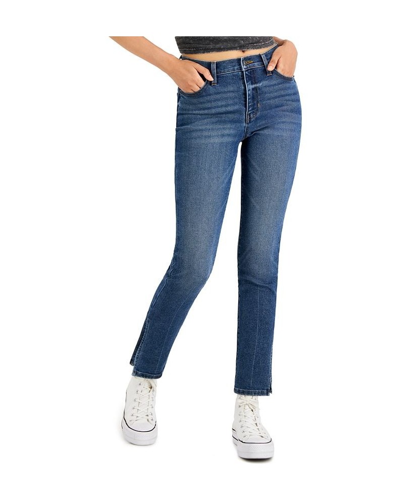 Juniors' Side Slit Relaxed Skinny Jeans Tanager $15.68 Jeans