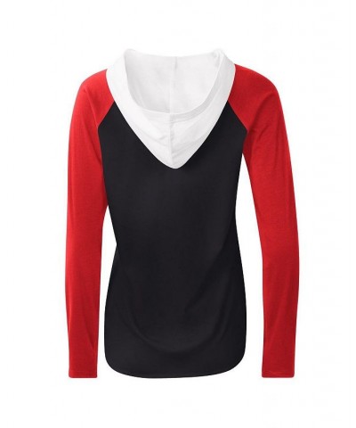 Women's White and Red 23XI Racing Triple-A Long Sleeve Hoodie T-shirt White, Red $25.00 Tops