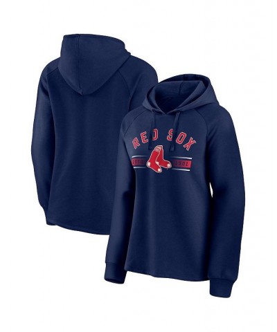 Women's Branded Navy Boston Red Sox Perfect Play Raglan Pullover Hoodie Navy $36.75 Sweatshirts