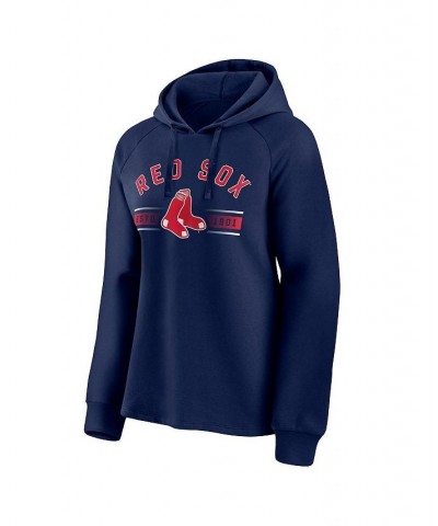 Women's Branded Navy Boston Red Sox Perfect Play Raglan Pullover Hoodie Navy $36.75 Sweatshirts