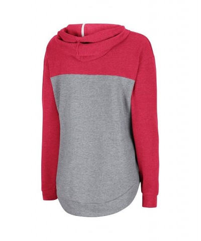 Women's Heathered Red Heathered Gray Wisconsin Badgers Pam Taping Pullover Hoodie Heathered Red, Heathered Gray $27.26 Sweats...