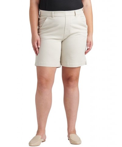 Plus Size Maddie Mid Rise Shorts Tan/Beige $19.50 Shorts