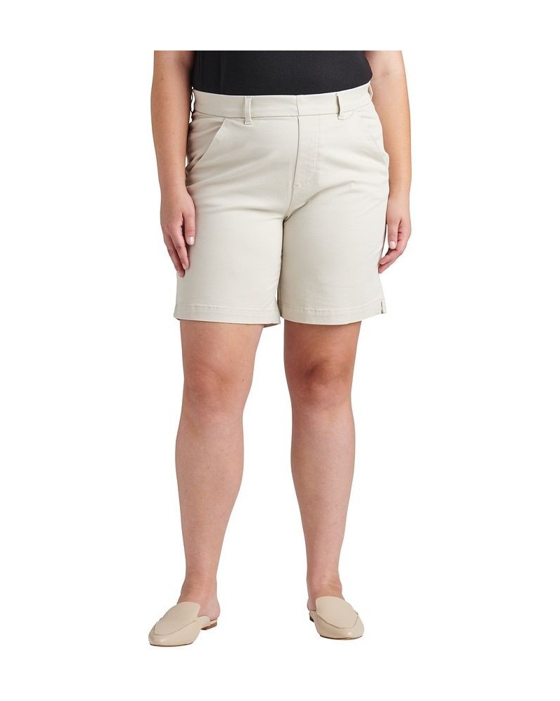 Plus Size Maddie Mid Rise Shorts Tan/Beige $19.50 Shorts