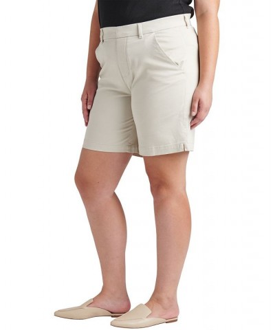 Plus Size Maddie Mid Rise Shorts Tan/Beige $19.50 Shorts