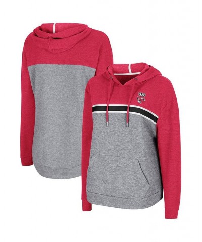 Women's Heathered Red Heathered Gray Wisconsin Badgers Pam Taping Pullover Hoodie Heathered Red, Heathered Gray $27.26 Sweats...