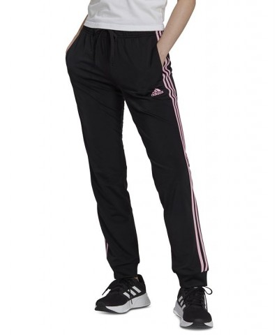 Women's Essentials Warm-Up Slim Tapered 3-Stripes Track Pants XS-4X Black/true Pink $23.19 Pants