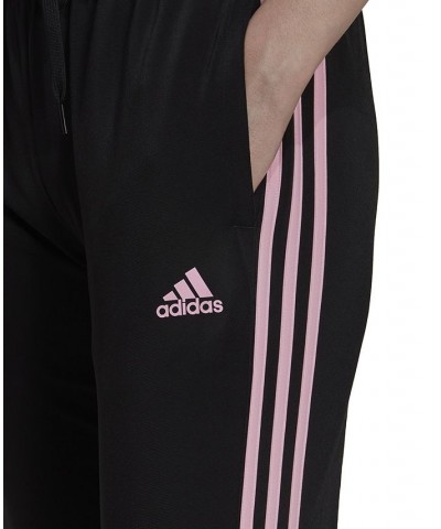 Women's Essentials Warm-Up Slim Tapered 3-Stripes Track Pants XS-4X Black/true Pink $23.19 Pants