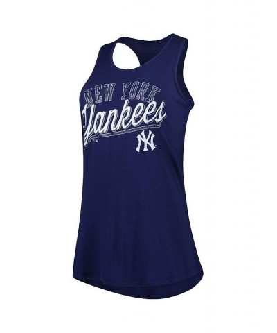 Women's Branded Navy New York Yankees Simplicity Swing Racerback Scoop Neck Tank Top Navy $16.80 Tops