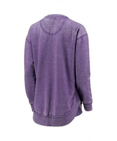 Women's Purple LSU Tigers Vintage-Like Wash Pullover Sweatshirt Purple $32.25 Sweatshirts