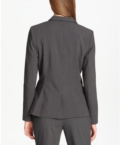 Petite One-Button Blazer Gray $51.69 Jackets