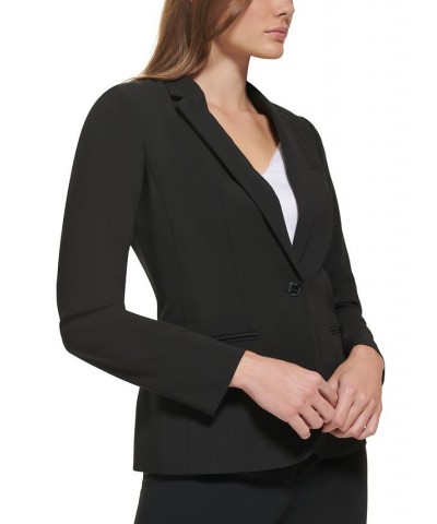 Petite One-Button Blazer Gray $51.69 Jackets