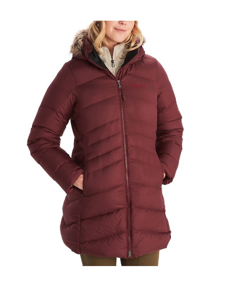 Women's Montreal Hooded Faux-Fur-Trim Coat Rose Gold $57.00 Coats