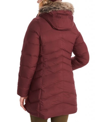 Women's Montreal Hooded Faux-Fur-Trim Coat Rose Gold $57.00 Coats