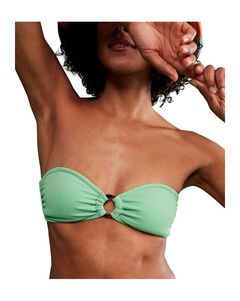 Juniors' Color Jam Ring Bandeau Bikini Top & Bottoms Green $27.00 Swimsuits