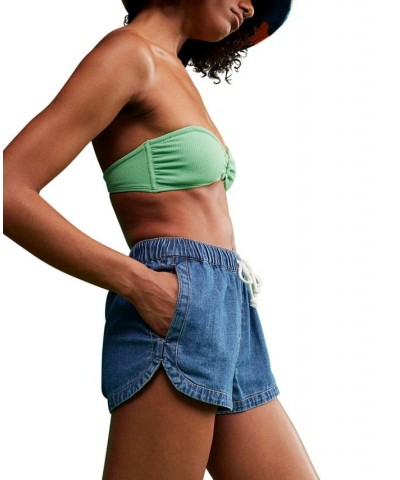 Juniors' Color Jam Ring Bandeau Bikini Top & Bottoms Green $27.00 Swimsuits