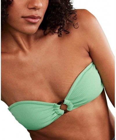 Juniors' Color Jam Ring Bandeau Bikini Top & Bottoms Green $27.00 Swimsuits