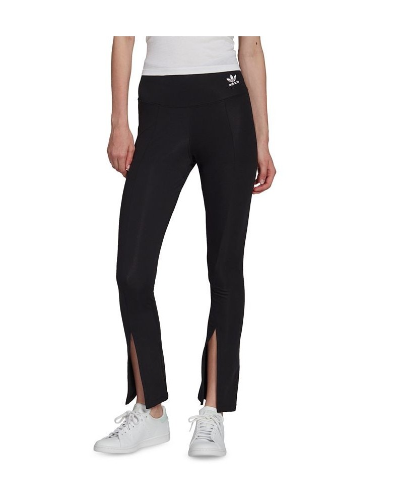 Women's Split-Hem Leggings Black $28.20 Pants