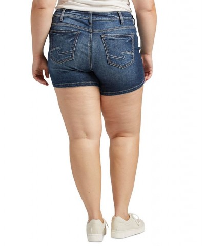 Plus Size Elyse Mid-Rise Shorts Indigo $20.61 Shorts