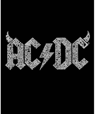 Women's Premium Blend Word Art ACDC Song Titles T-shirt Black $16.28 Tops