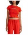 Women's Cotton Cropped Crew-Neck Graphic T-Shirt Valiant Poppy $10.58 Tops