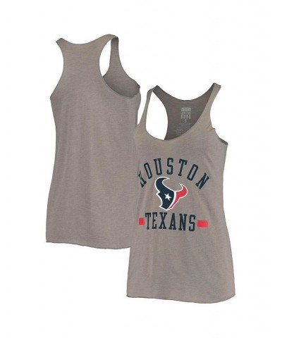 Women's Heathered Charcoal Houston Texans Racerback Tank Top Heathered Charcoal $16.10 Tops