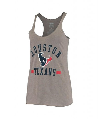 Women's Heathered Charcoal Houston Texans Racerback Tank Top Heathered Charcoal $16.10 Tops