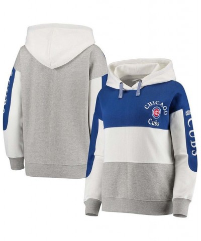 Women's Royal and Heathered Gray Chicago Cubs Rugby Pullover Hoodie Royal, Heathered Gray $39.50 Sweatshirts