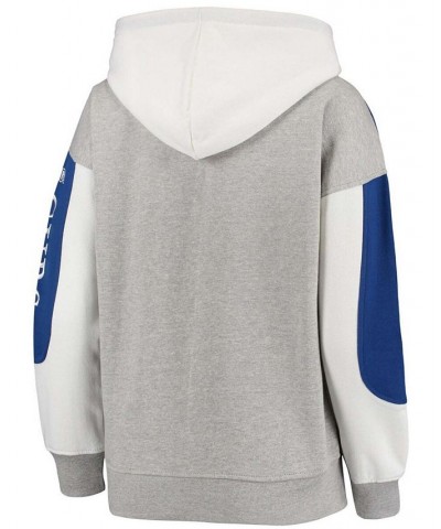 Women's Royal and Heathered Gray Chicago Cubs Rugby Pullover Hoodie Royal, Heathered Gray $39.50 Sweatshirts