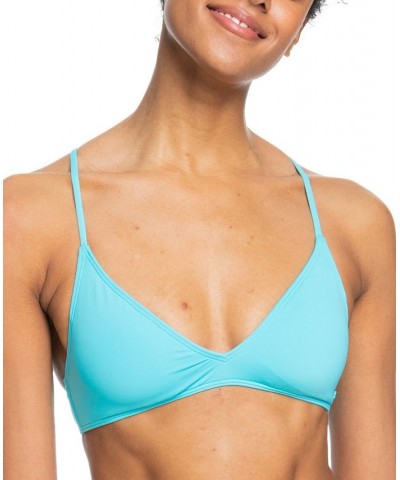 Juniors' Beach Classics Athletic Triangle Bikini Top & Tie Bikini Bottoms Pink $21.50 Swimsuits