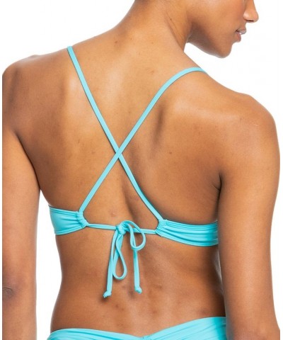 Juniors' Beach Classics Athletic Triangle Bikini Top & Tie Bikini Bottoms Pink $21.50 Swimsuits